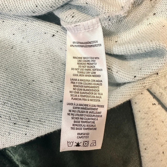 Calvin Klein logo cropped fit light blue speckled hoodie casual & comfy XL #0810 - Picture 6 of 10